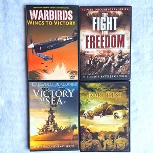 WWII Documentary DVD Collection 7 DVD Discs! The Fight For Freedom Warbirds Sea
